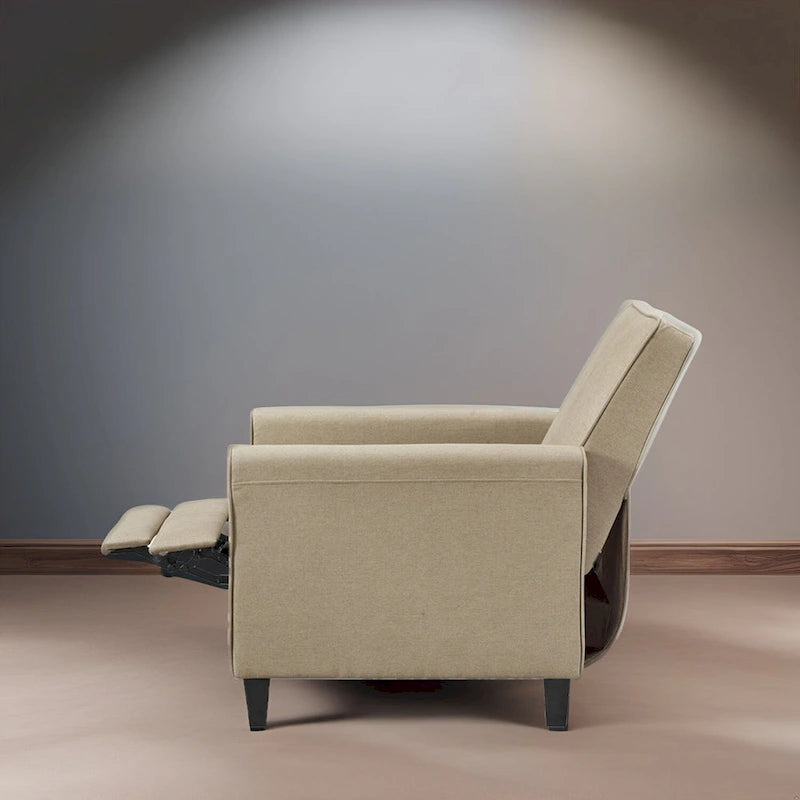 Fauteuil inclinable avec repose-pieds réglable et accoudoirs rembourrés