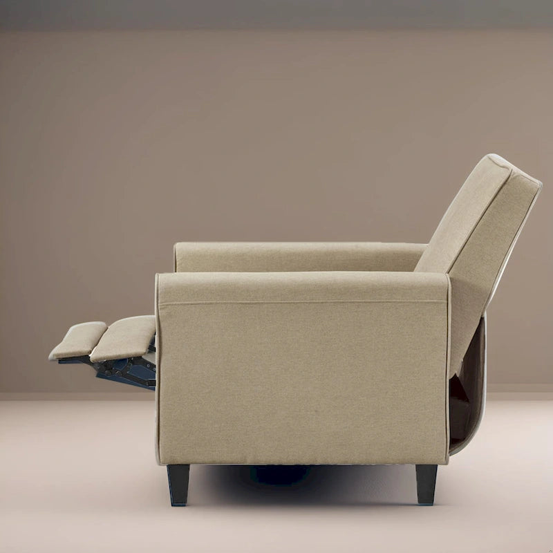 Fauteuil inclinable avec repose-pieds réglable et accoudoirs rembourrés