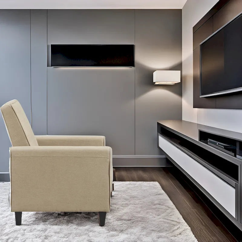 Fauteuil inclinable avec repose-pieds réglable et accoudoirs rembourrés