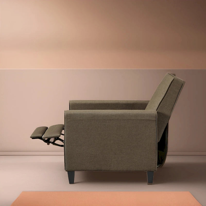 Fauteuil inclinable avec repose-pieds réglable et accoudoirs rembourrés