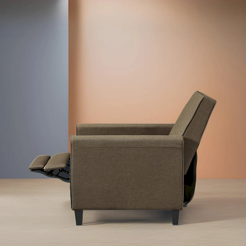 Fauteuil inclinable avec repose-pieds réglable et accoudoirs rembourrés