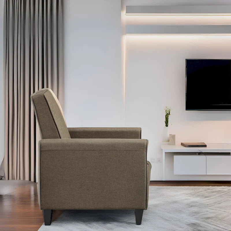 Fauteuil inclinable avec repose-pieds réglable et accoudoirs rembourrés