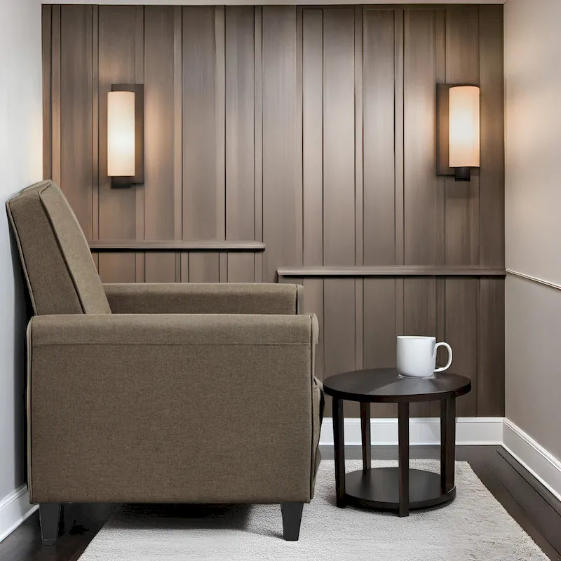 Fauteuil inclinable avec repose-pieds réglable et accoudoirs rembourrés