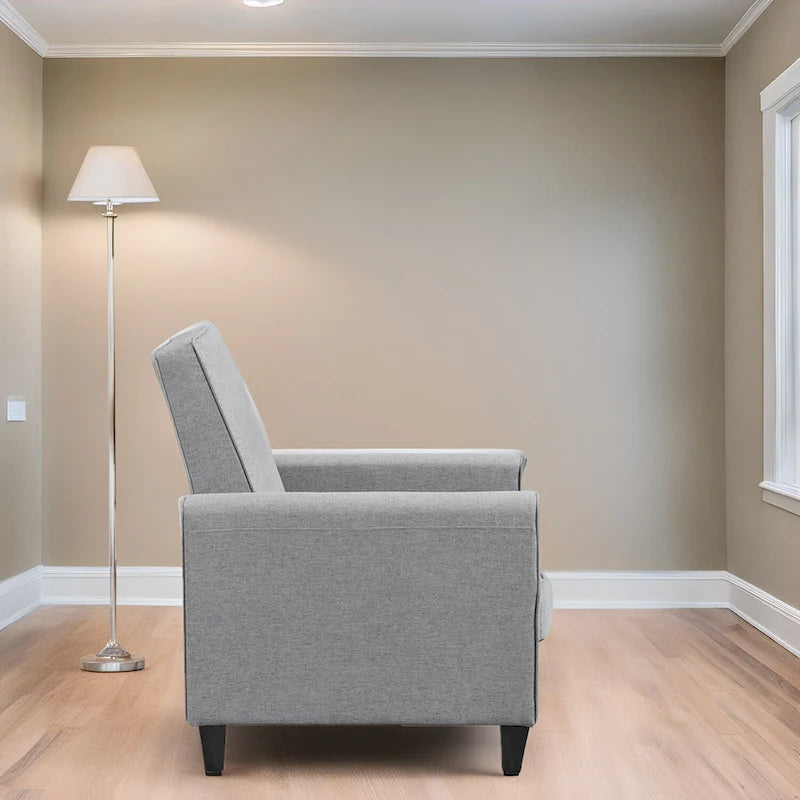 Fauteuil inclinable avec repose-pieds réglable et accoudoirs rembourrés