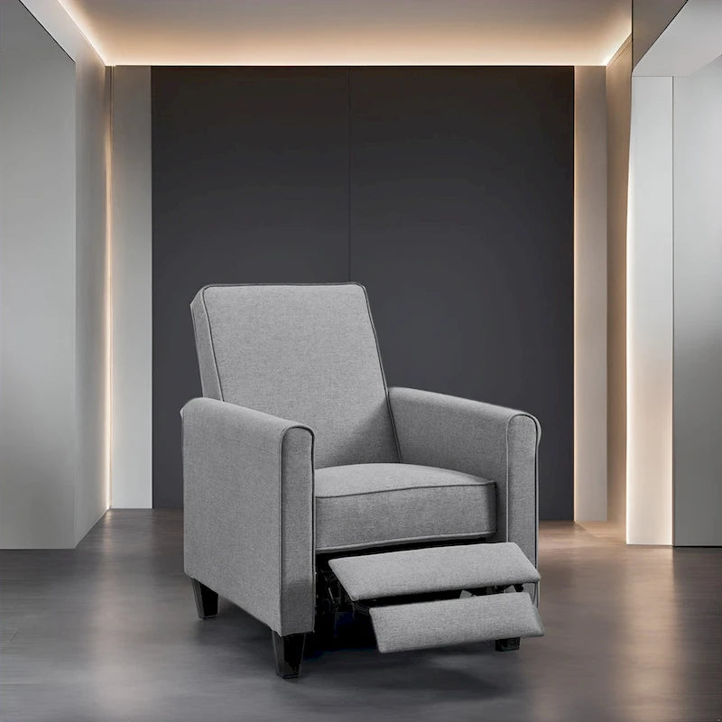 Fauteuil inclinable avec repose-pieds réglable et accoudoirs rembourrés