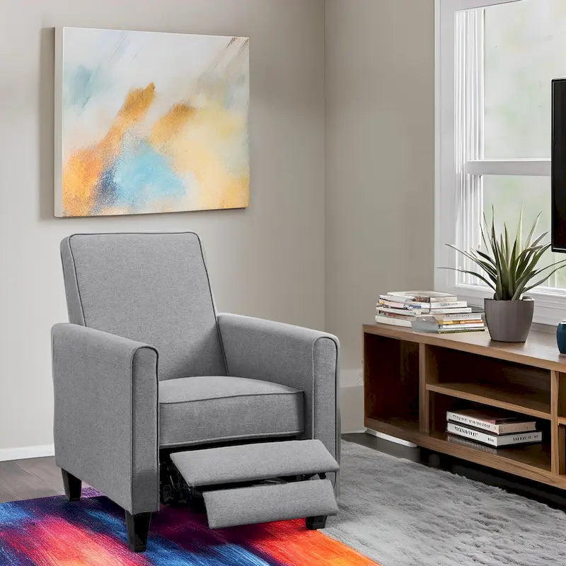 Fauteuil inclinable avec repose-pieds réglable et accoudoirs rembourrés