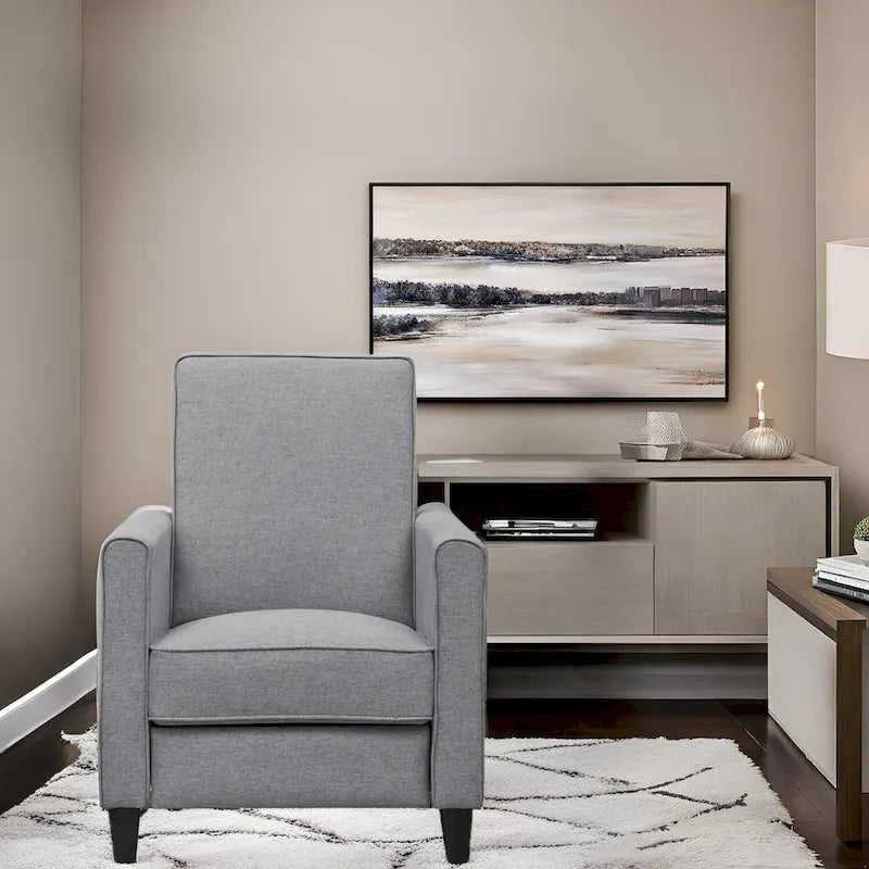Fauteuil inclinable avec repose-pieds réglable et accoudoirs rembourrés