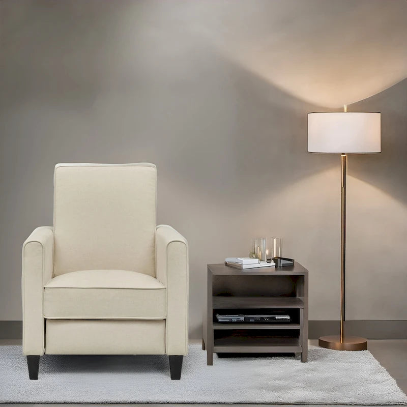 Fauteuil inclinable avec repose-pieds réglable et accoudoirs rembourrés