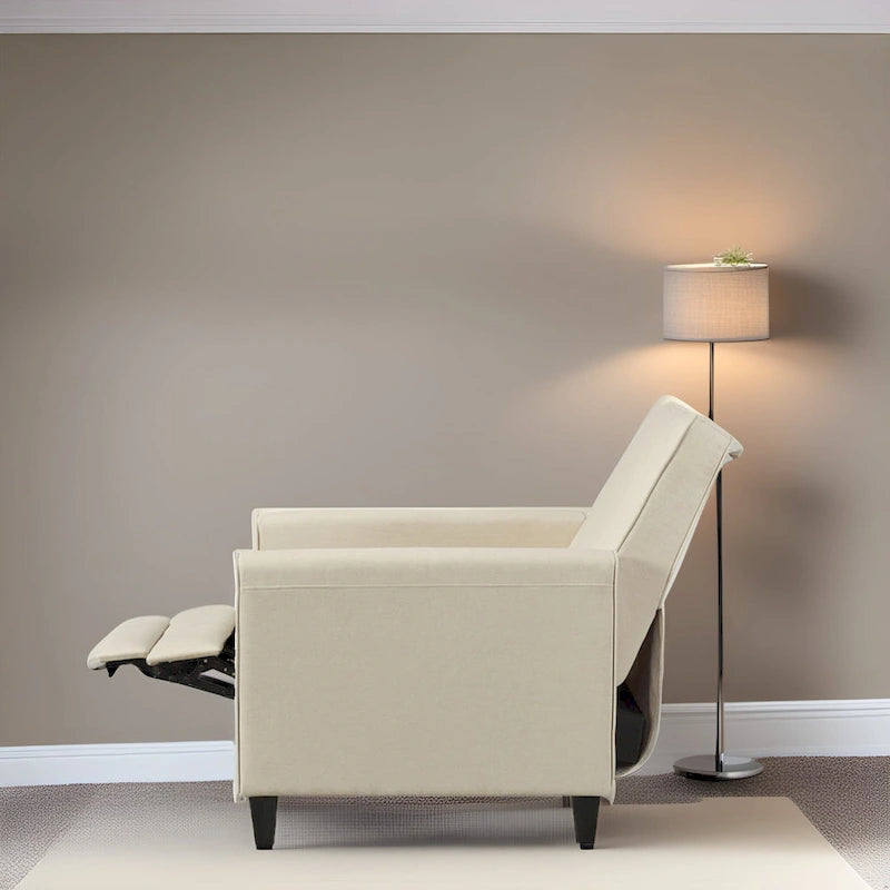 Fauteuil inclinable avec repose-pieds réglable et accoudoirs rembourrés