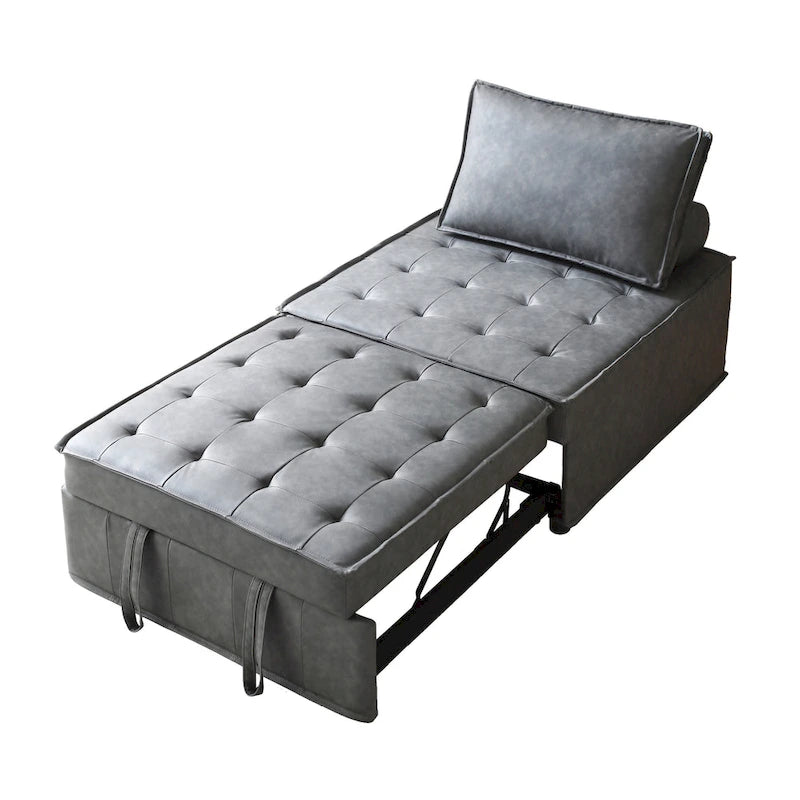 Canapé-lit ottoman convertible avec dossier amovible