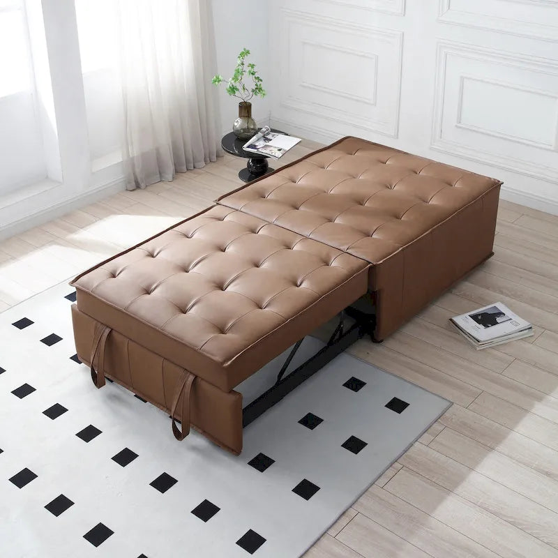 Canapé-lit ottoman convertible avec dossier amovible