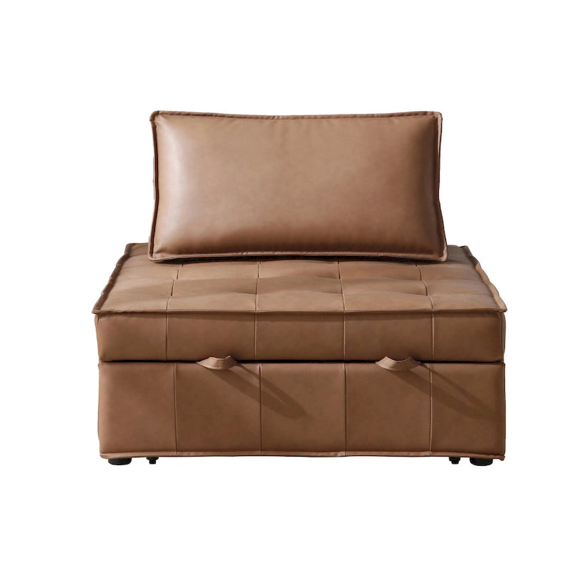 Canapé-lit ottoman convertible avec dossier amovible