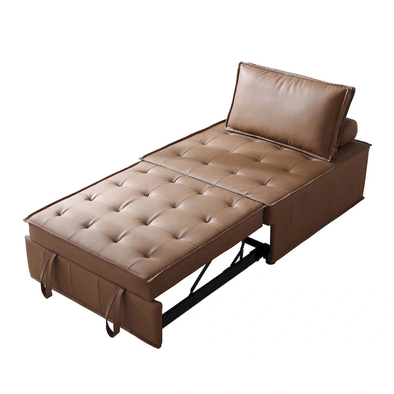 Canapé-lit ottoman convertible avec dossier amovible
