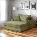 Chaise longue rembourrée moderne surdimensionnée à deux accoudoirs