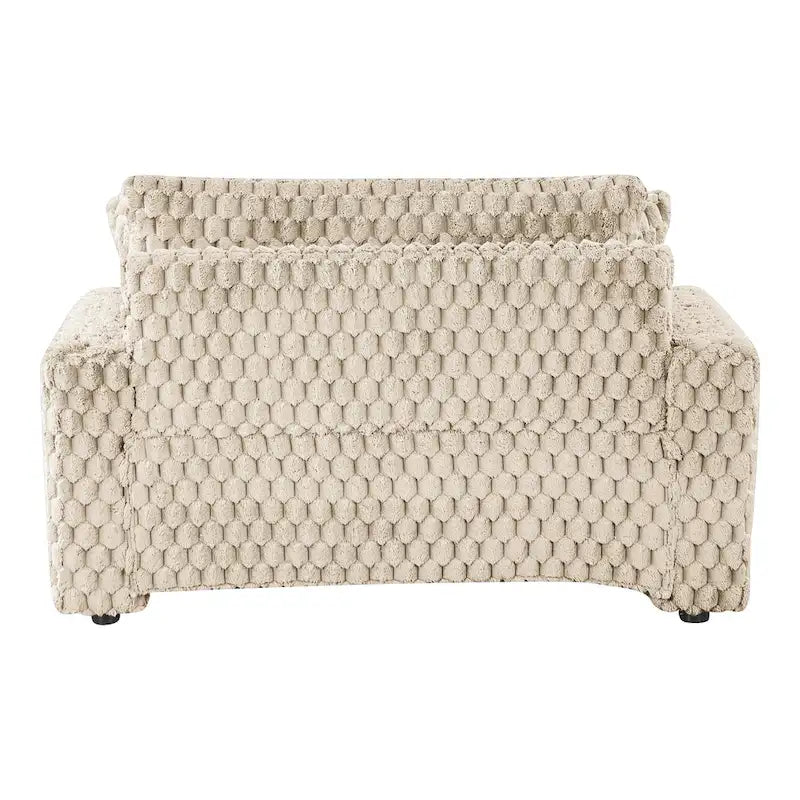 Chaise longue rembourrée moderne surdimensionnée à deux accoudoirs