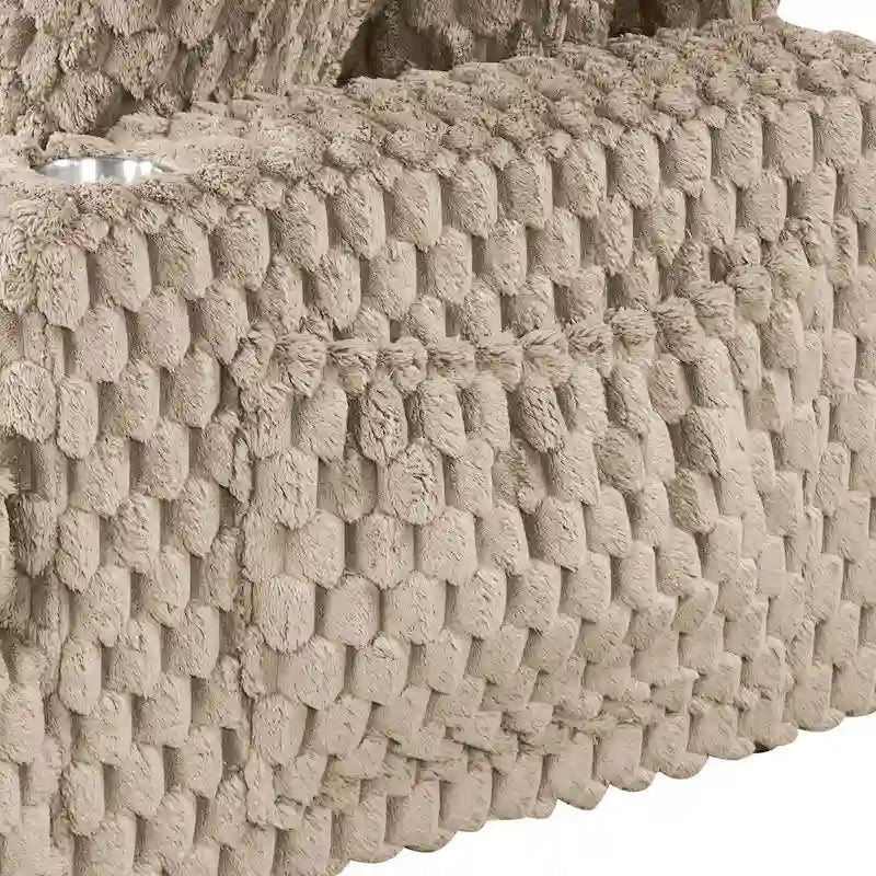 Chaise longue rembourrée moderne surdimensionnée à deux accoudoirs