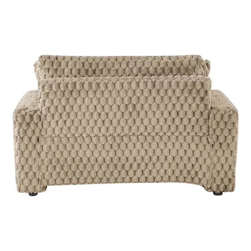 Chaise longue rembourrée moderne surdimensionnée à deux accoudoirs