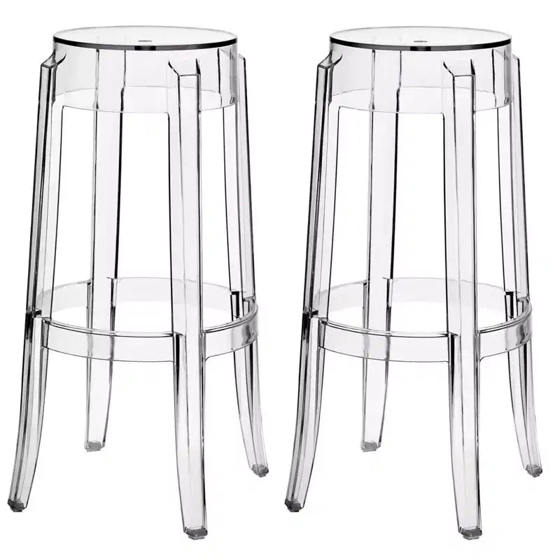 Lot de 2 tabourets de bar Casper transparents - Modway