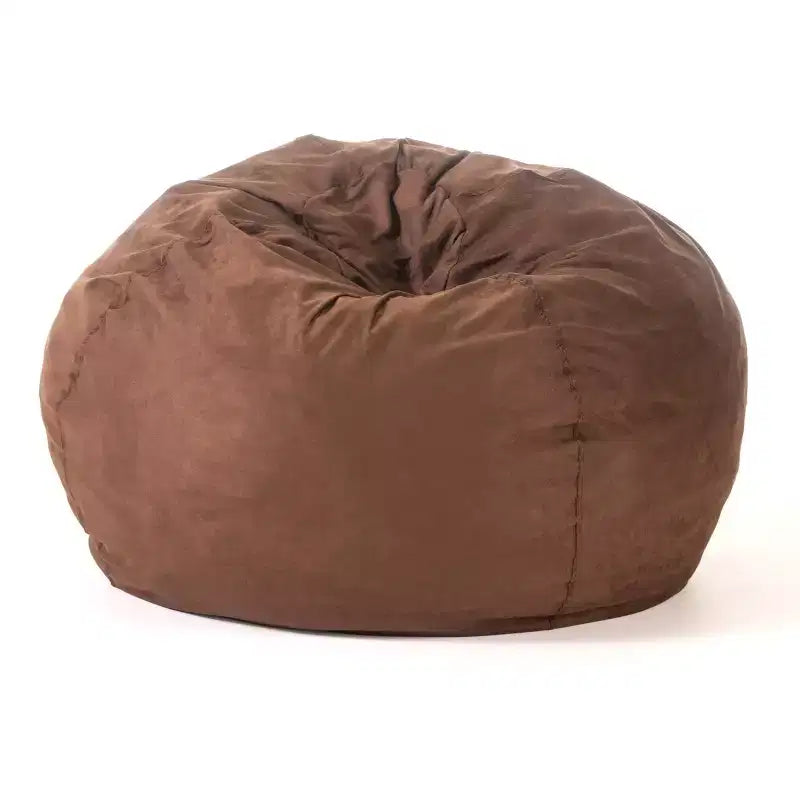 Pouf poire Madison en similicuir suédé 5'