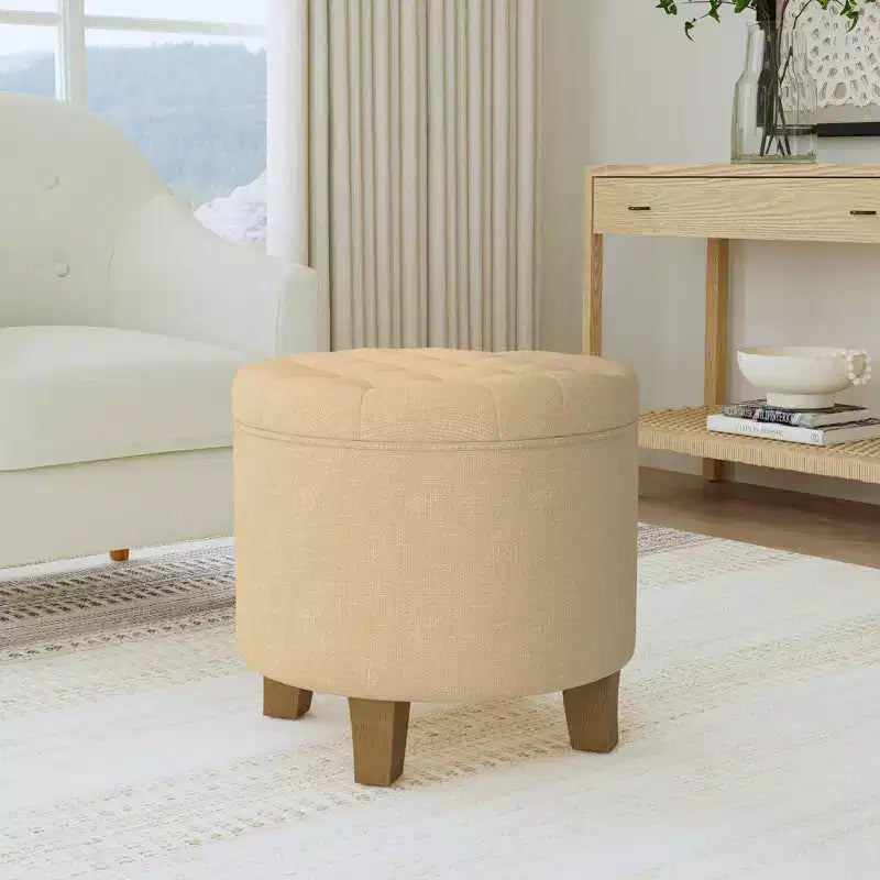 Ottoman de rangement touffeté Boho - HomePop