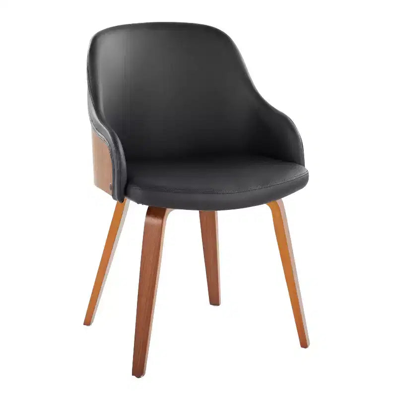 Chaise d'appoint de salle à manger moderne du milieu du siècle Bacci - Lumisource