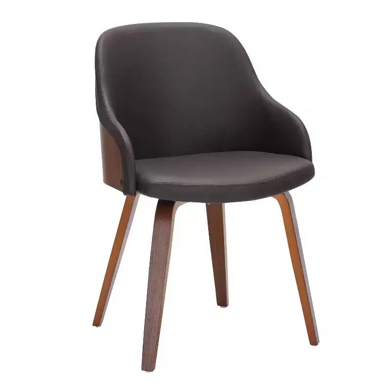 Chaise d'appoint de salle à manger moderne du milieu du siècle Bacci - Lumisource