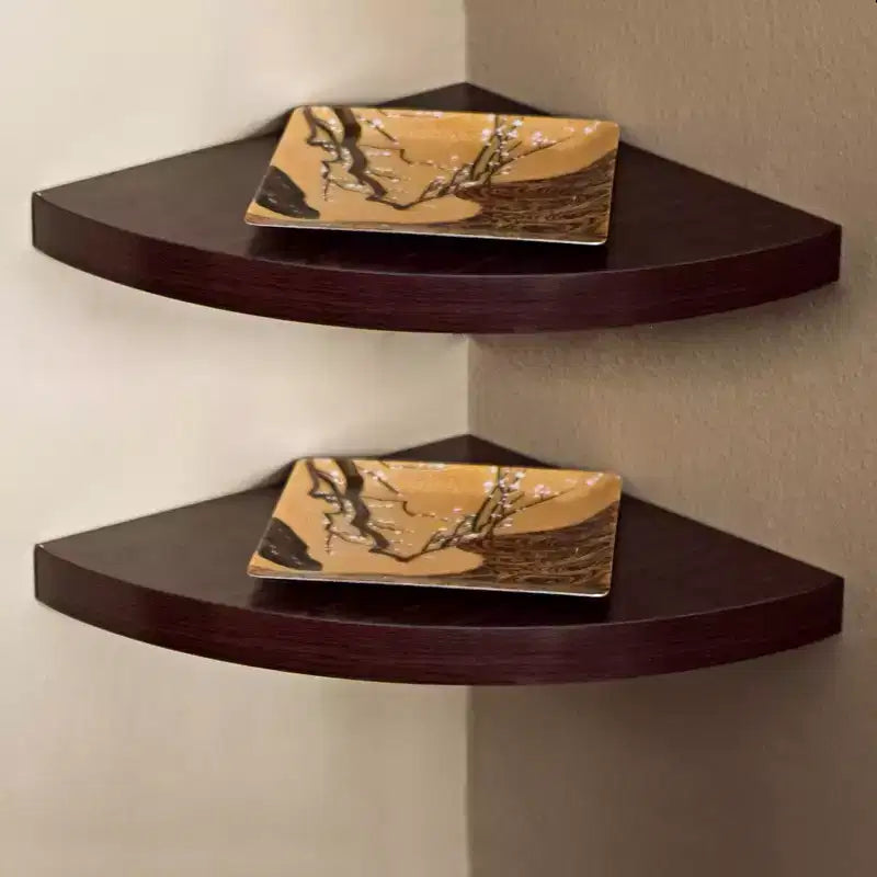(Lot de 2) Étagères d'angle flottantes radiales de 29,2 x 3,8 cm - Danya B.