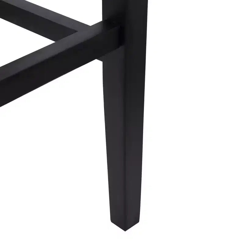 WestinTrends 29" Tabouret de bar rembourré avec siège de selle (lot de 2), noir/noir
