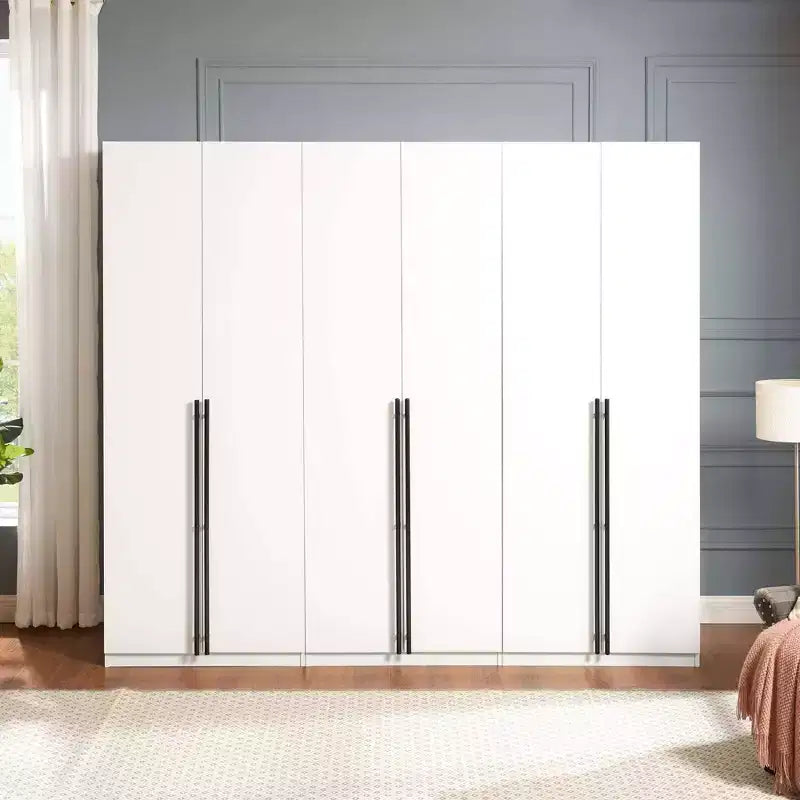 Manhattan Comfort Lot de 3 armoires-penderies Lee 2 portes et 4 étagères