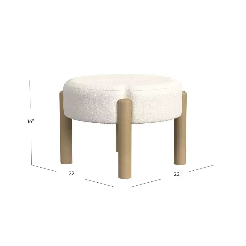 Pouf bouclé Luna - HomePop