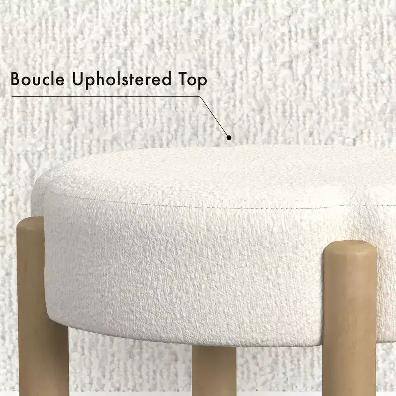 Pouf bouclé Luna - HomePop