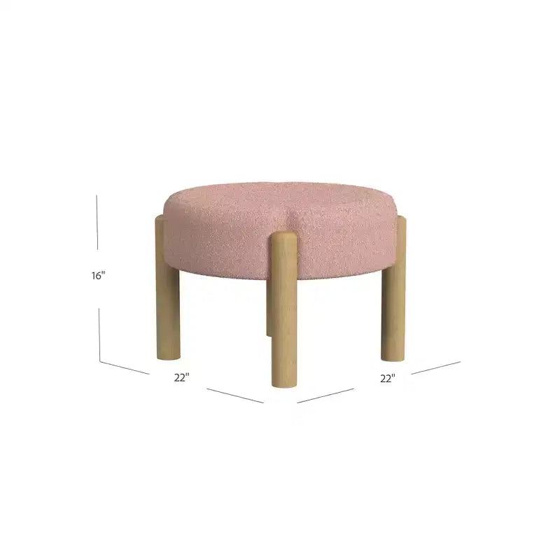 Pouf bouclé Luna - HomePop