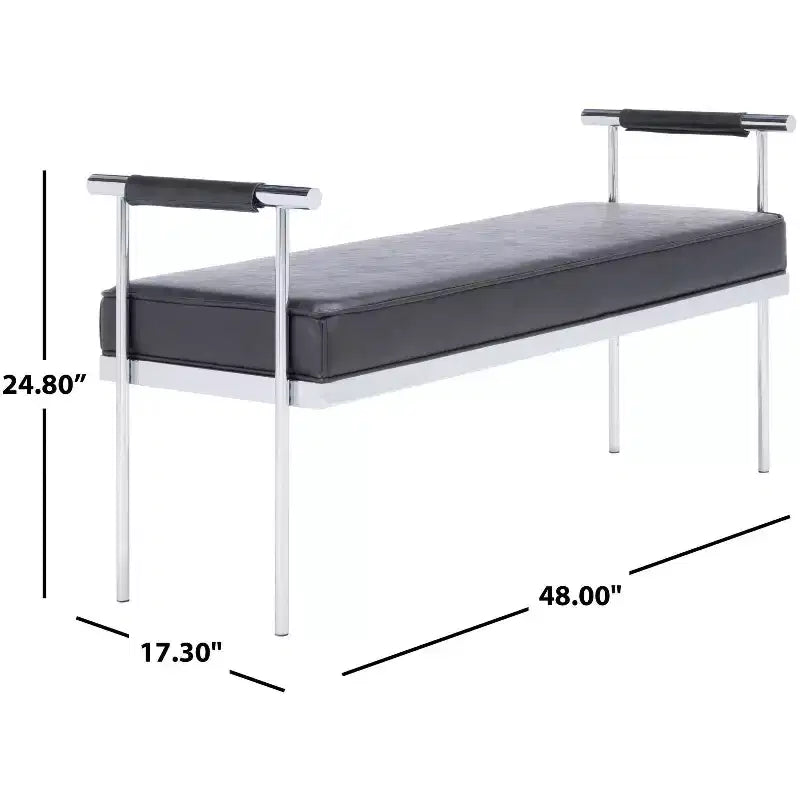 Banc rectangulaire Pim avec accoudoirs - BCH6206 - Safavieh
