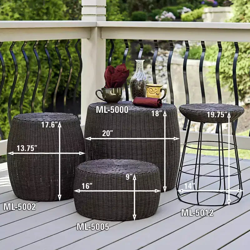 Table d'appoint tonneau Household Essentials