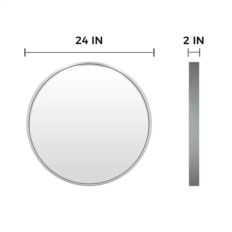 Keonjinn Miroir de salle de bain rond à LED avec cadre en métal, rétroéclairé, 3 températures de couleur, intensité variable, anti-buée