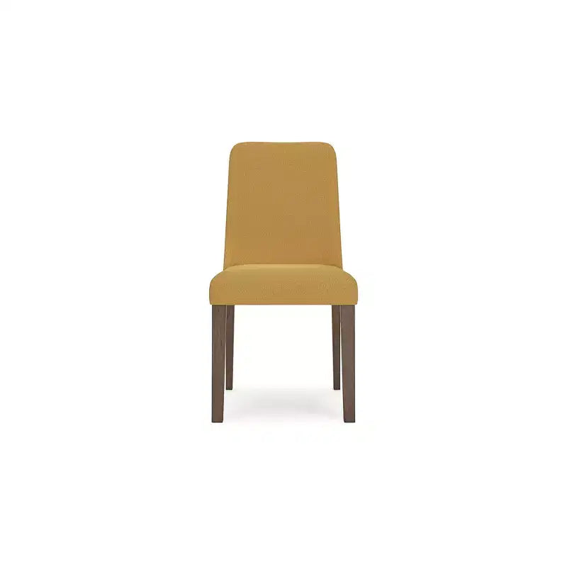 Signature Design by Ashley Chaise d'appoint de salle à manger Lyncott rembourrée avec coussin en mousse, lot de 2, jaune