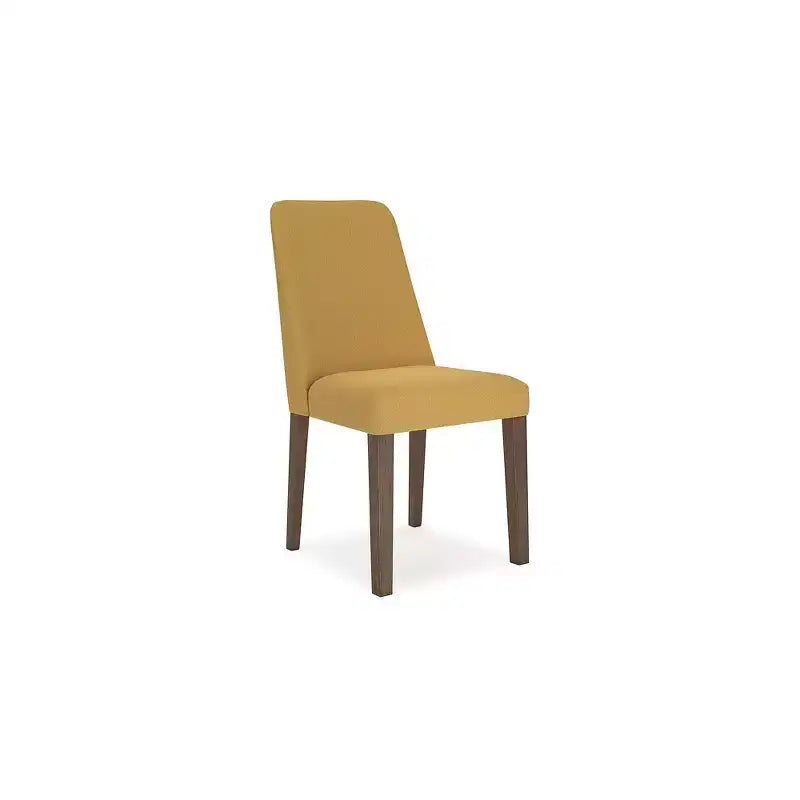 Signature Design by Ashley Chaise d'appoint de salle à manger Lyncott rembourrée avec coussin en mousse, lot de 2, jaune