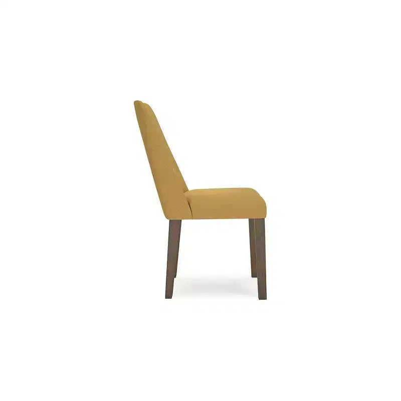Signature Design by Ashley Chaise d'appoint de salle à manger Lyncott rembourrée avec coussin en mousse, lot de 2, jaune