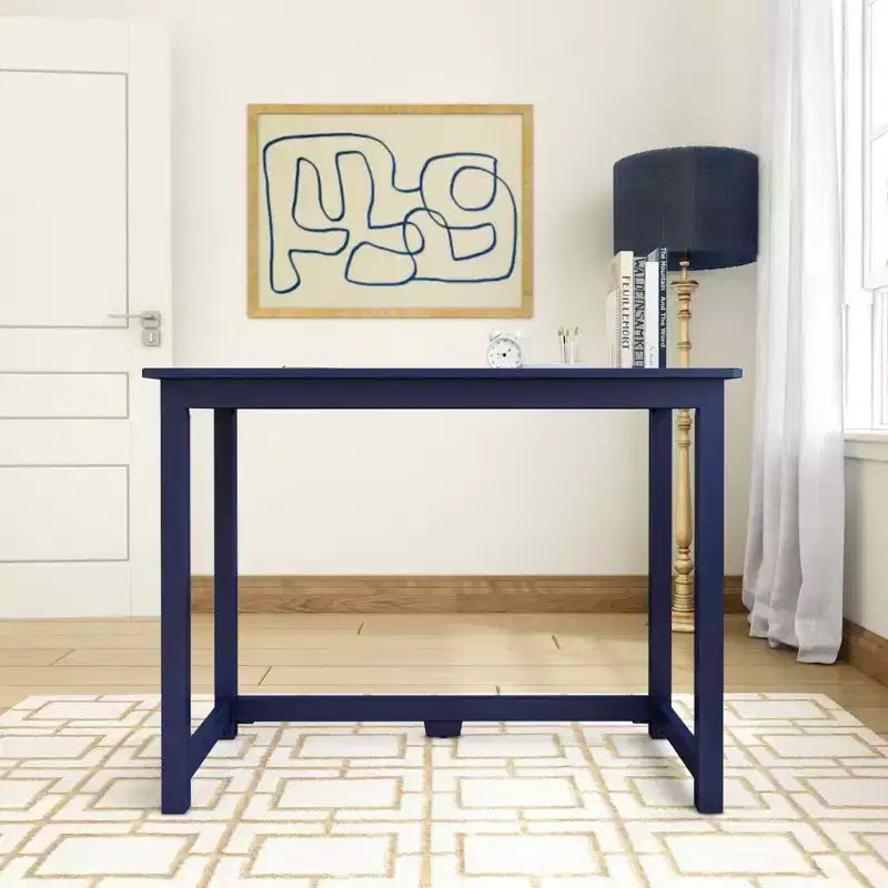 Bureau en bois massif Planche+Poutre, Bureau simple pour chambre à coucher, Bureau d'étude pour bureau à domicile, 39.5