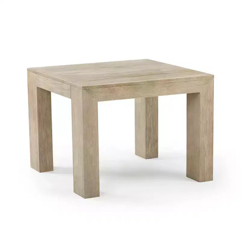 Table d'angle carrée moderne Plank+Beam en bois massif, table d'appoint 32 pour salon, bout de canapé