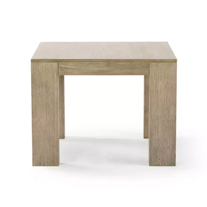 Table d'angle carrée moderne Plank+Beam en bois massif, table d'appoint 32 pour salon, bout de canapé