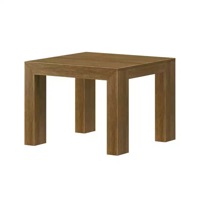 Table d'angle carrée moderne Plank+Beam en bois massif, table d'appoint 32 pour salon, bout de canapé
