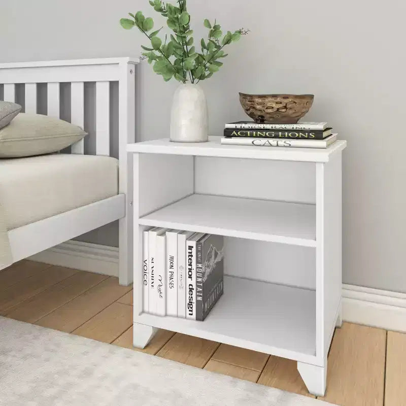 Plank+Beam Solid Wood Nightstand with Shelves
