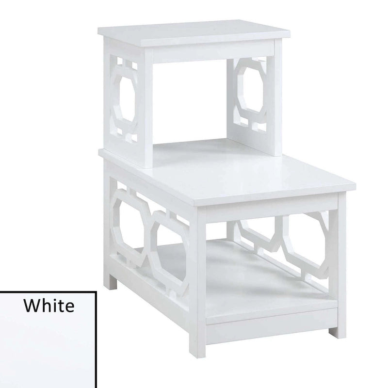 Table d'appoint en L à deux niveaux