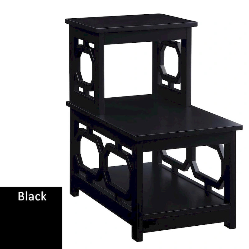 Table d'appoint en L à deux niveaux