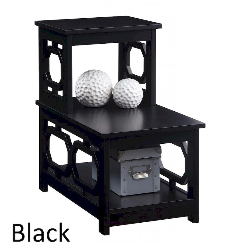 Table d'appoint en L à deux niveaux
