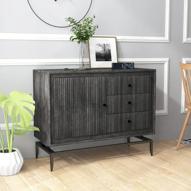 Commode d'appoint en bois à 3 tiroirs - 39.5 x 16 x 31