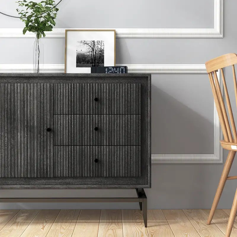 Commode d'appoint en bois à 3 tiroirs - 39.5 x 16 x 31