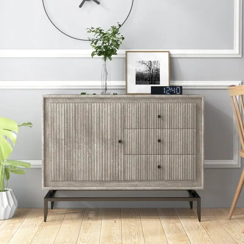 Commode d'appoint en bois à 3 tiroirs - 39.5 x 16 x 31