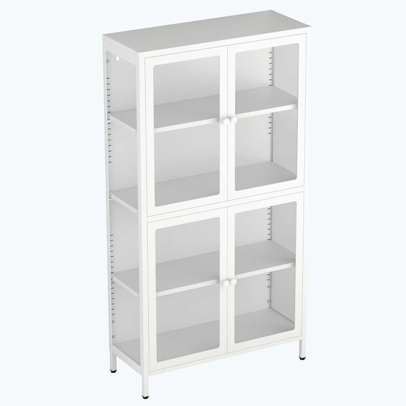 Meuble de rangement vitré avec étagères réglables
